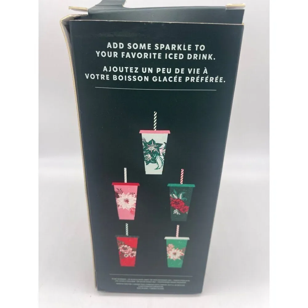 Starbuck Reusable Cold Cups With Lids And Straws Set of 4